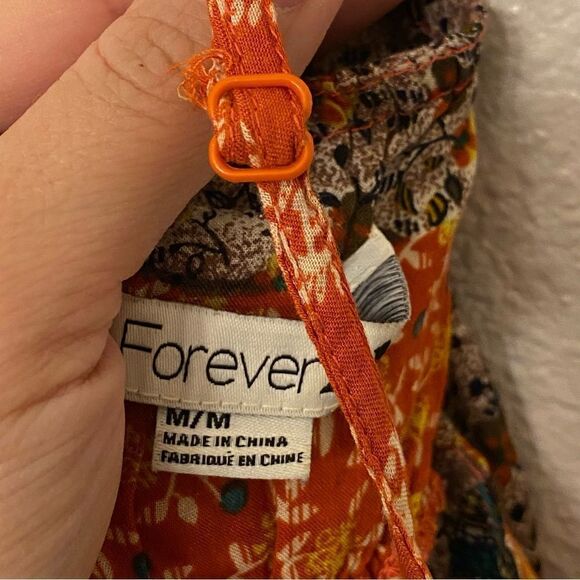 Forever 21 boho Paisley print patchwork Spaghetti country Dress Y2K maxi M - Picture 10 of 13